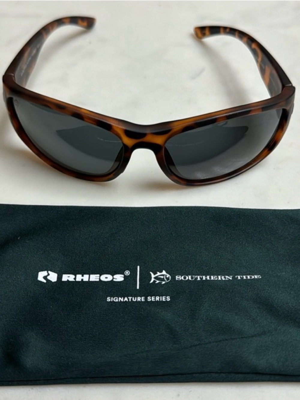 Southern Tide Signature Series tortoiseshell Swim Sunglasses with Dark Lenses
